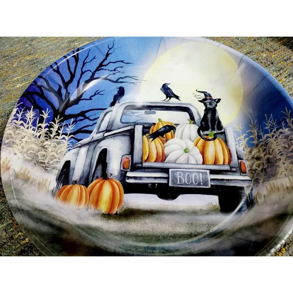 NEW HALLOWEEN MELAMINE CANDY SERVING BOWL 13.75